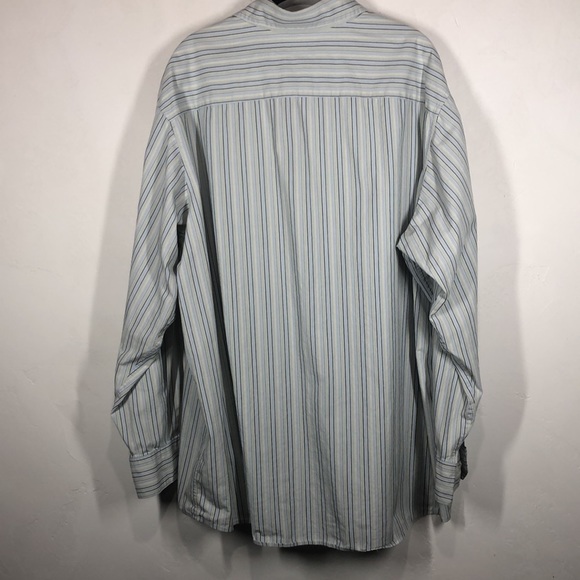 Concepts by Claiborne blue stripe button down dress shirt size 2XLT - Picture 6 of 10